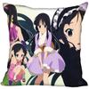 New Arrival K-ON! Anime Girl Pillow Case For Home Decorative Pillows Cover Square Zippered Satin Fabric PillowCases 40X40,45X45