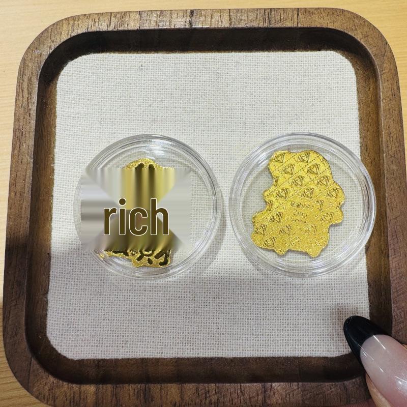 Pure Gold 999 Wealth-Boosting Mobile Phone Sticker - 2mg Gold for Daily Prosperity