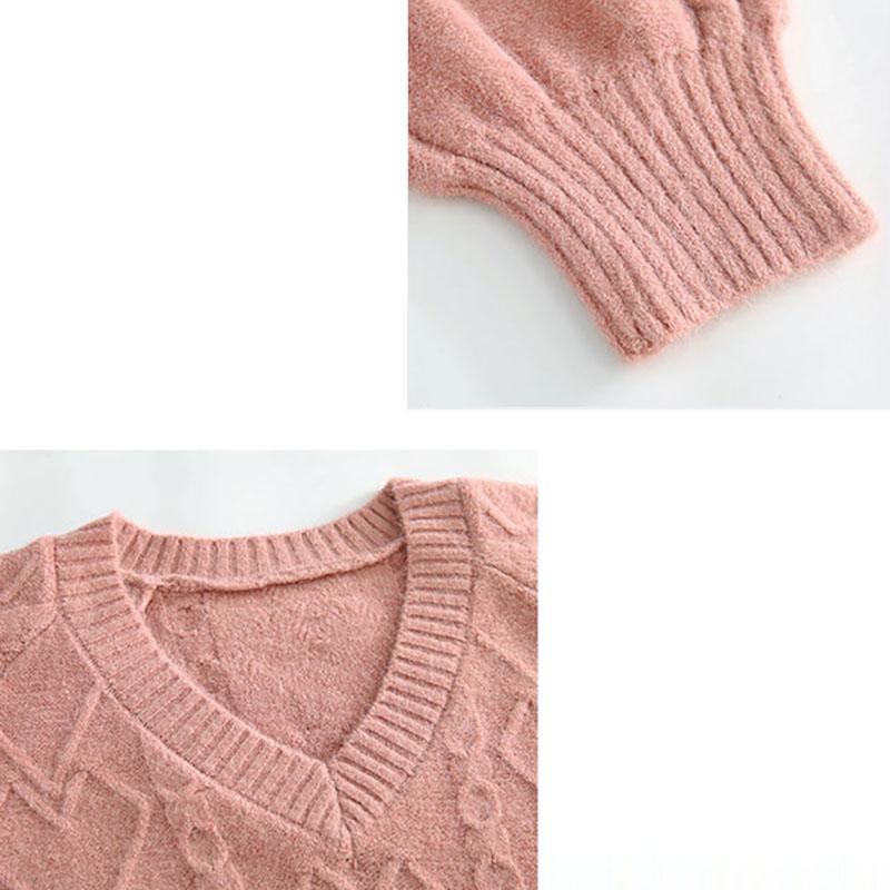 Sweater Women Loose College Style Autumn V-neck Ins Blouse Short Coat Sweater Long-sleeved Women's Clothing