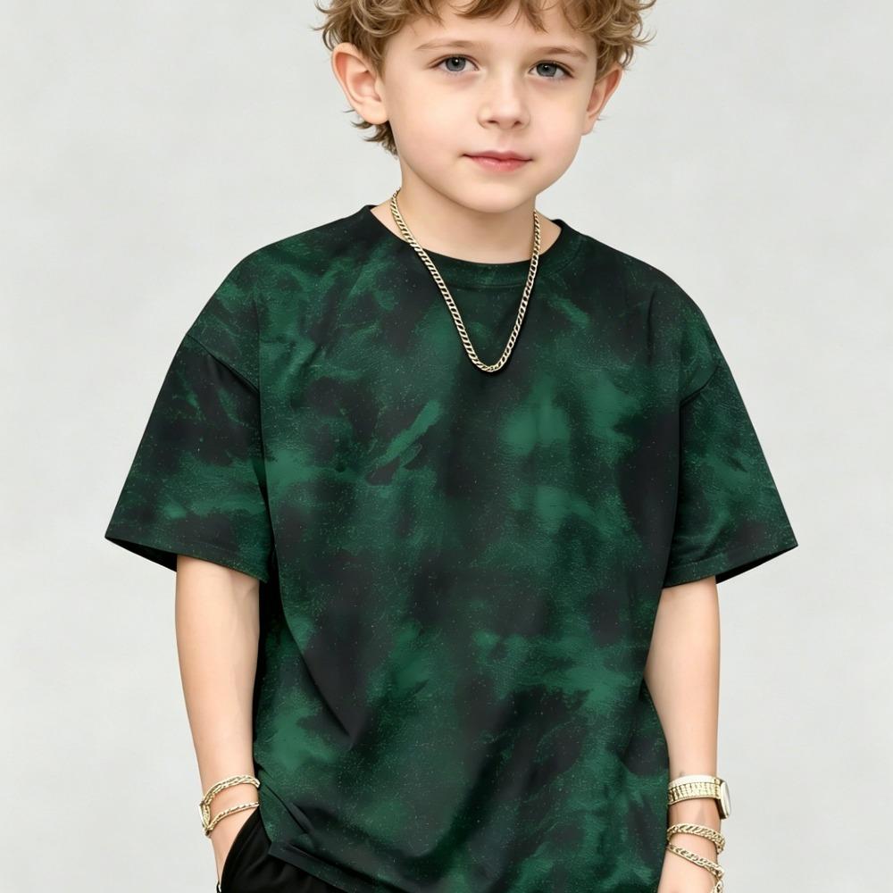 Fashionable men's and women's round neck T-shirt net edition tie dye T-shirt short sleeved fabric Sweating without stuffiness