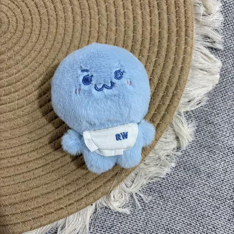 Idol K-Pop Blue Plush Toy Keychain Cute Toy Pendant Soft Fluffy Unique Expression Plush Merchandise Gifts Fan Goods