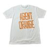 Agent Orange Band Graphic TShirt Mens White Orange Short Sleeve Punk Rock Tee Unisex T-Shirt