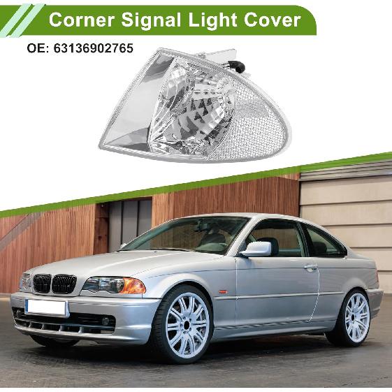 Nº 63136902765 Tampa da Lanterna de Seta Lateral para BMW Série 3 1999-2001 Lente de Plástico Transparente à Prova d'Água para Lanterna de Seta Lateral Esquerda 1 Peça