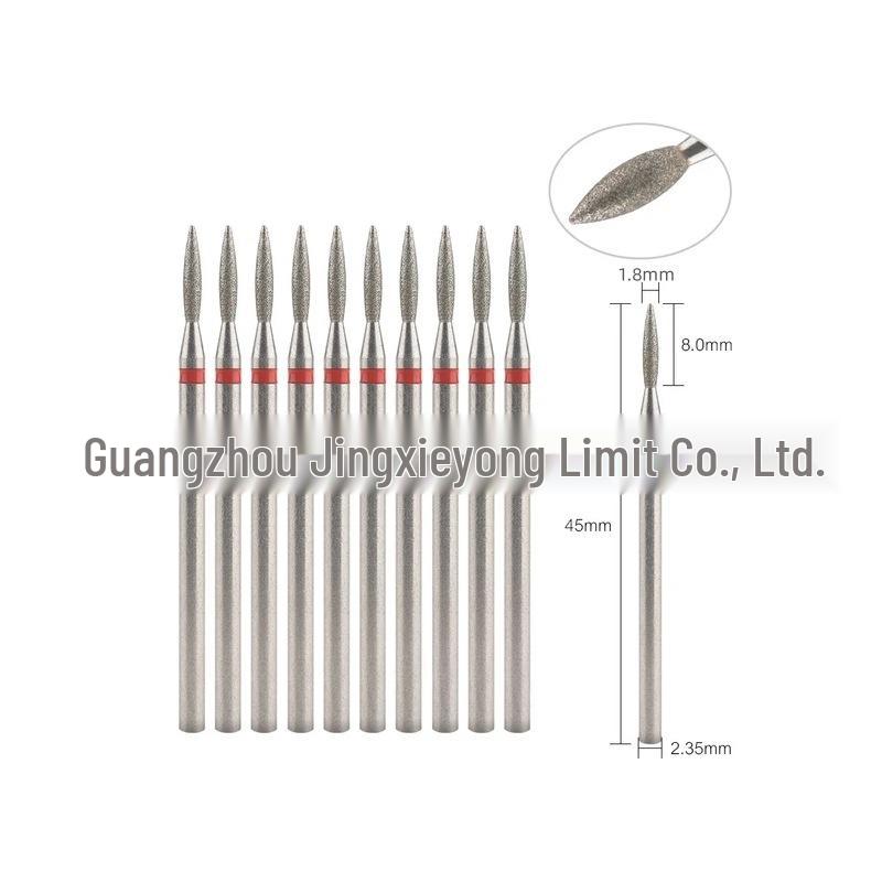 10-Piece Nail Art Diamond Drill Bits for Pre-Treatment and Grinding Dead Skin & Calluses