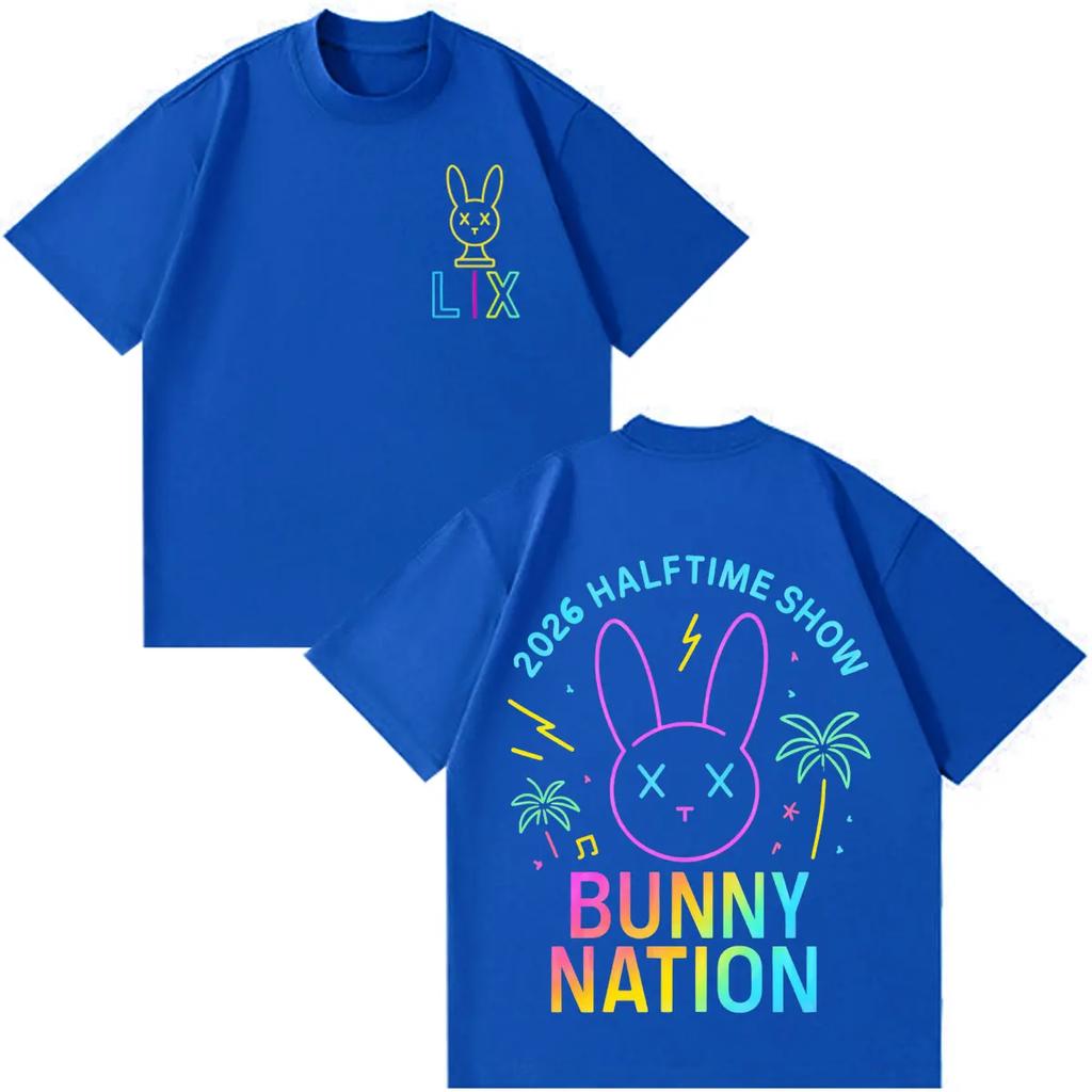 Rapper Bad Bunny Tour 2026 Graphic T Shirt Unisex Women Fashion Casual Tshirts Shortsleeved Loose Casual Cotton Hiphop Tshirts