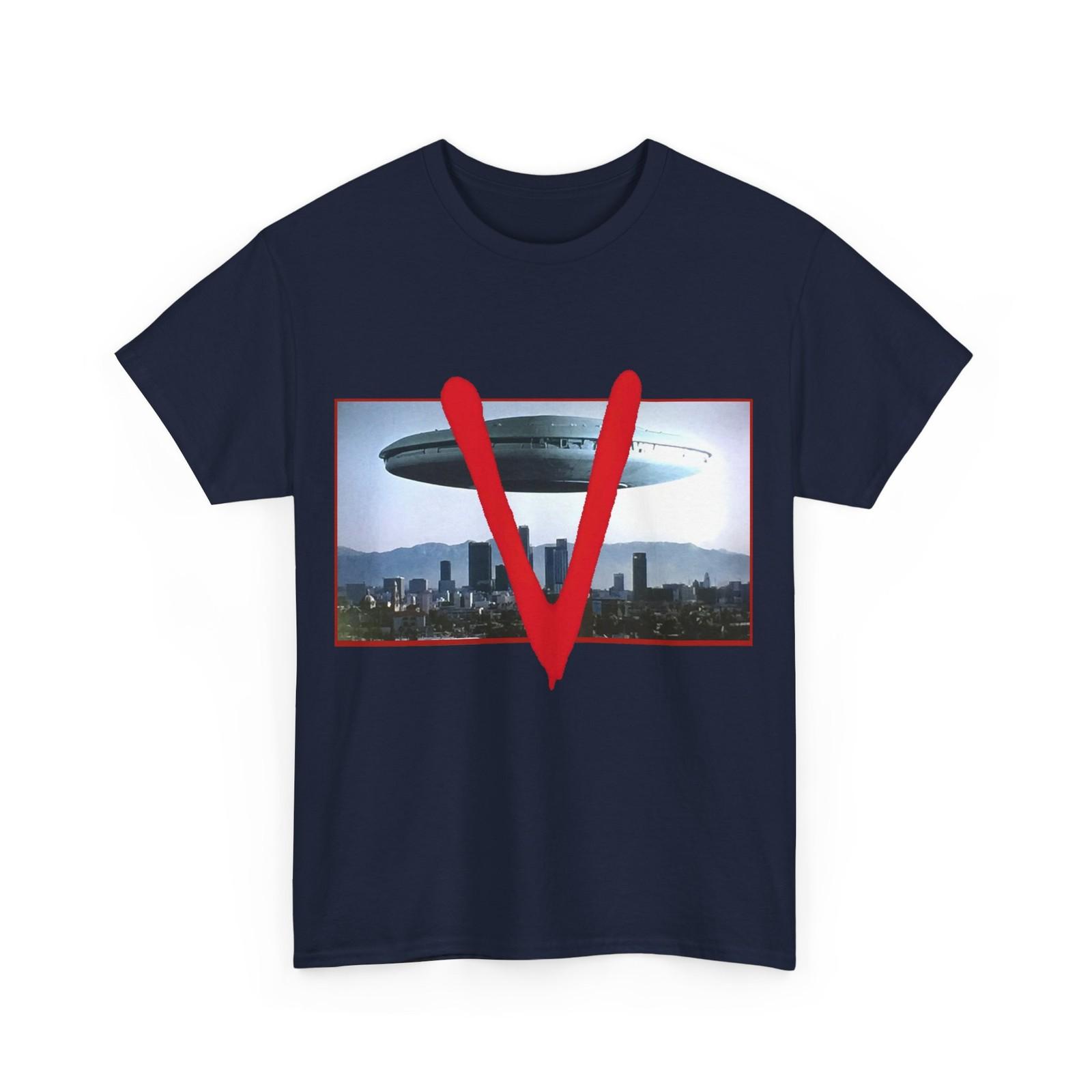 

V Visitors T-Shirt Mens Womens Tees Top - Mothership - 1980s Retro Sci-Fi - NBC 1983 - Aliens S