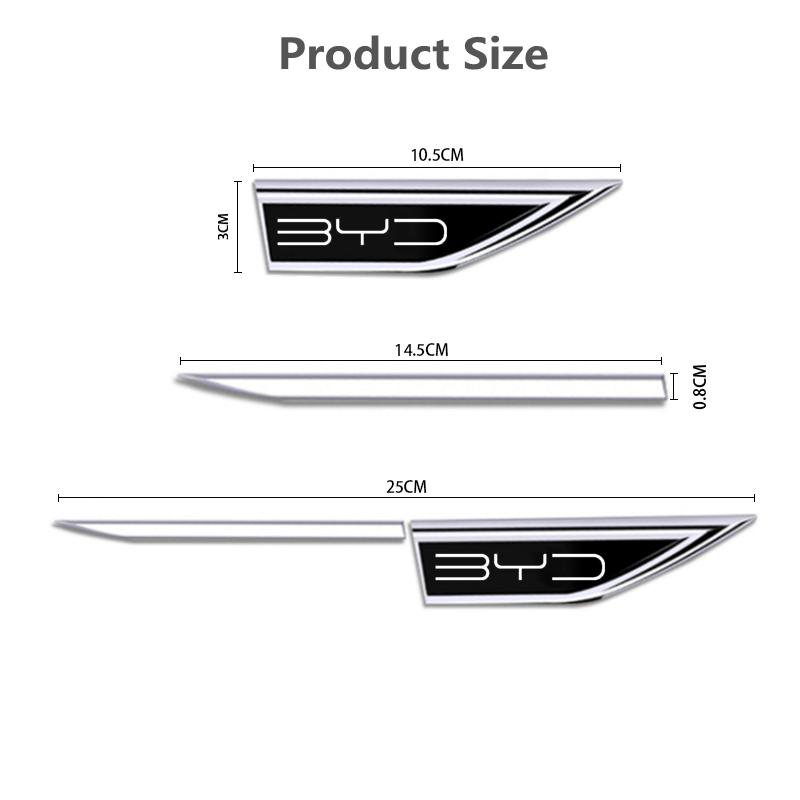 25X3CM Auto Tür Kotflügel Seitenleiste Emblem Auto Karosserie Aufkleber Für BYD Tang F3 E6 Atto 3 Yuan Plus Song Max F0 G3 I3 Ea1 Dmi 2din G6