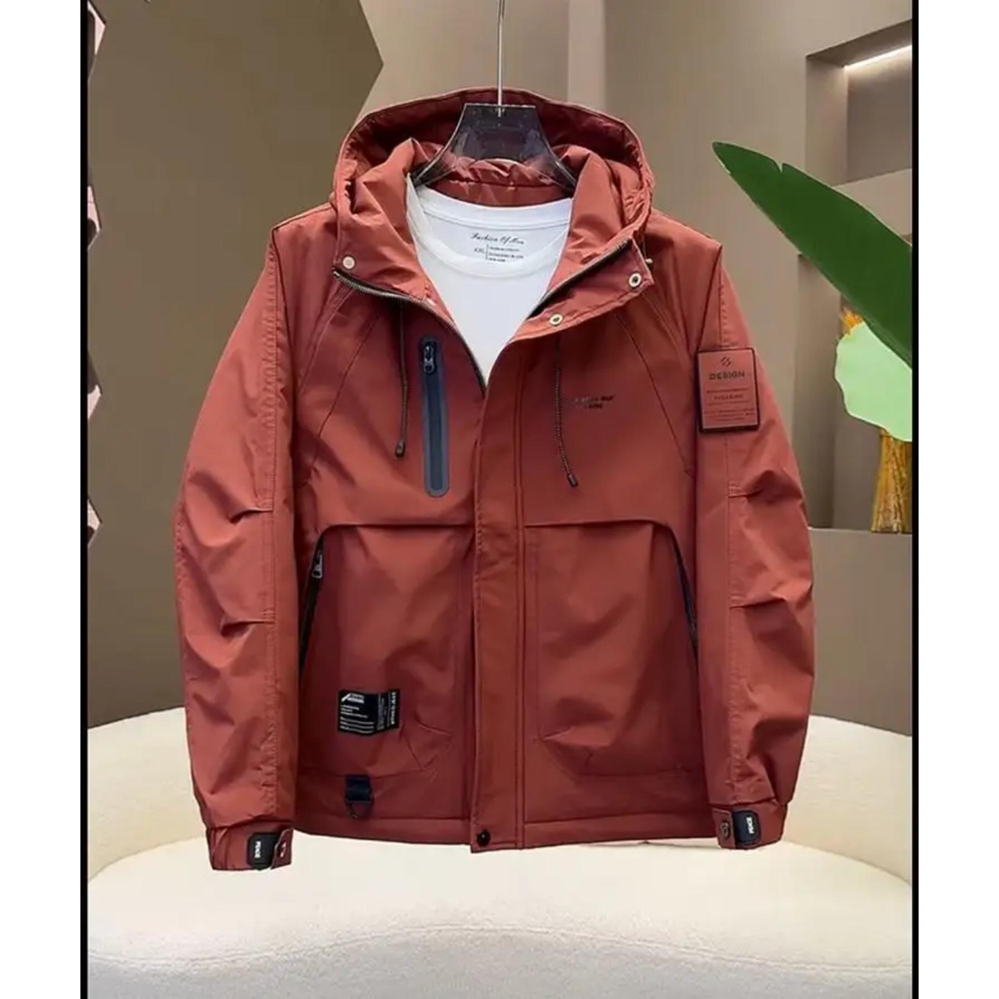 

Men s trendy brand fashion 2025 winter new item with added cotton, thickened windproof cotton clothing, and assault jacket 3XL оранжевый