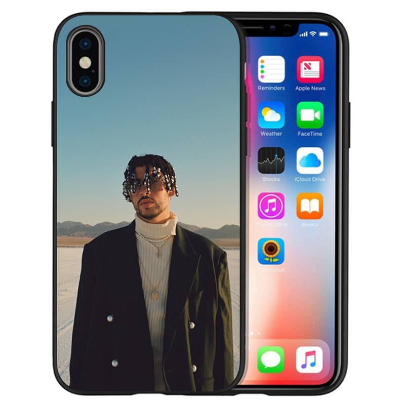 Skydd Bad Bunny Telefonfodral För IPhone 12 Pro X XS Max XR 7 8 Plus IPhone 12 Mini 11 Pro Max SE 2020 Fodral