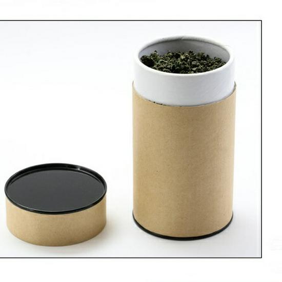 Eco-Friendly Kraft Paper Tea Canister - Specialty Green and Flower Tea Cylinder Packaging Box