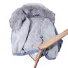 Autumn and Winter New Denim Jacket for Women, Loose Female Students, Piled and Thickened Large Fur Collar Hooded Jacket for Women