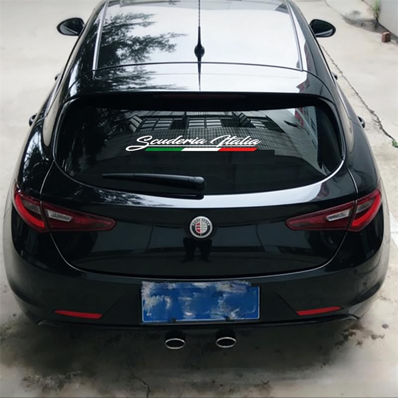 1pc Car Windscreen Window Sticker Scuderia Italia Graphics Vinyl Decal For Alfa Romeo Stelvio Giulia 159 Giulietta 147 Mito zk7