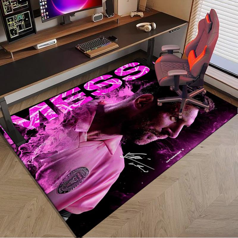 Messi's Pink  Area Rug for Office, Chair Rug, Decorative Carpet Livingroom Mat, Large Size Fan gifts Christmas gifts