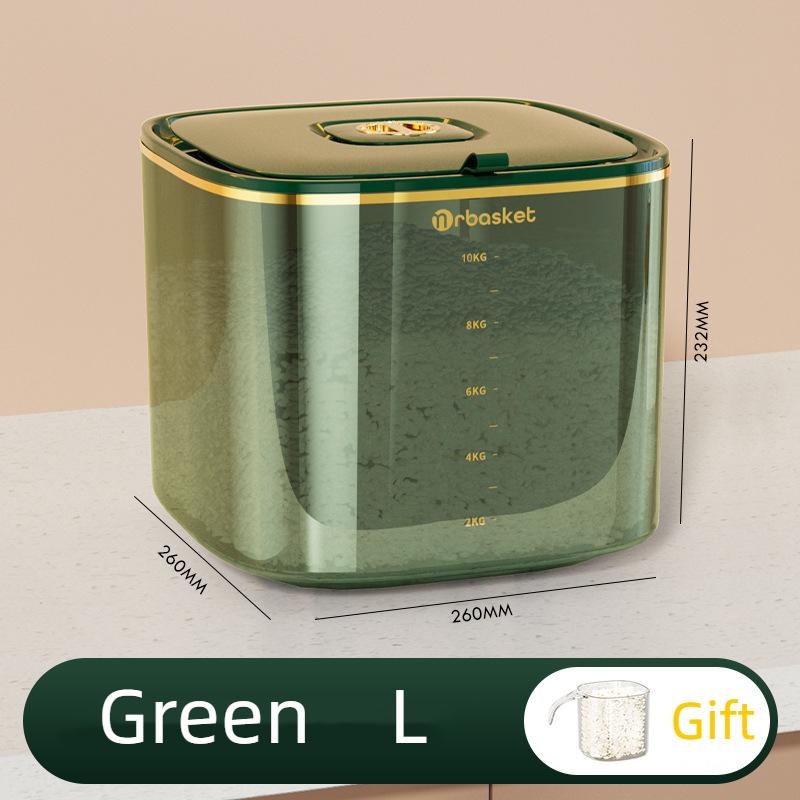 Rice Bucket Household Insect-proof and Moisture-proof Sealed Canned Grain Rice Storage Box Storage Box Flour Dog Food Cat Food