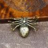 Solid Brass Spider Copper Beetle Animal Lid Holder Tea Pet Creative Gift Desktop Ornament