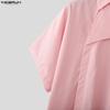 INCERUN Men Summer Lapel Neck Short Sleeve Side Buttons Casual Shirts Tops