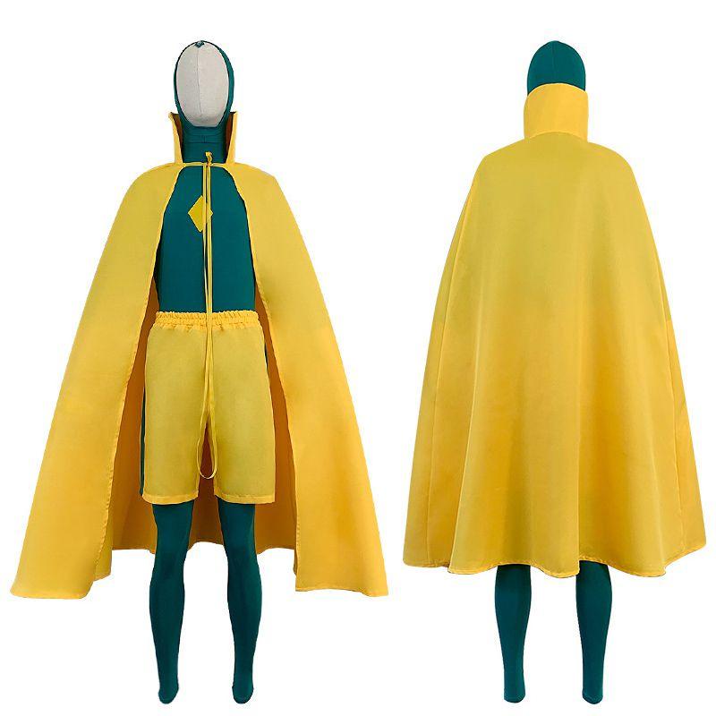 Eye-catching Wanda Vision Cosplay Costume Jumpsuit Cloak Outfits For Halloween