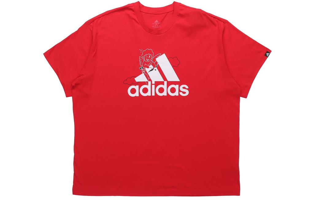 Adidas Day T Shirts Unisex Scarlet Crew Neck Moderate Straight Fit GL3487