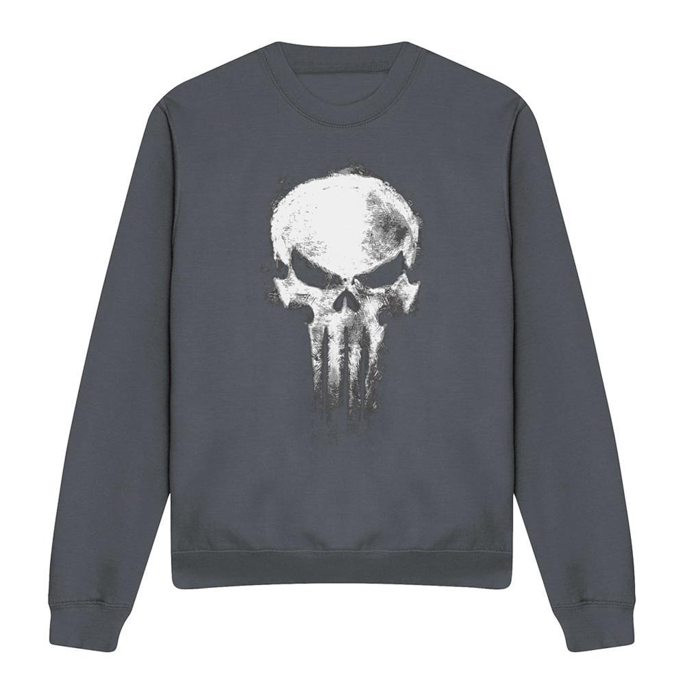 Daredevil Unisex Adult Born Again Returns Punisher Skull Heather Sweatshirt