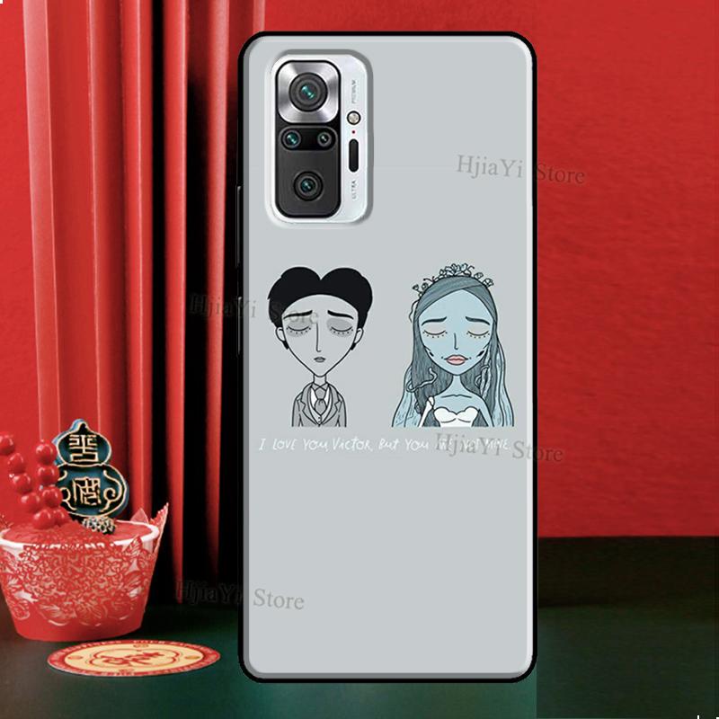 Halloween Corpse Bride Phone Case For Xiaomi Redmi Note 10 11 8 9 Pro 8T 9S 10S 11S Redmi 10 9T 9A 9C Soft Cover
