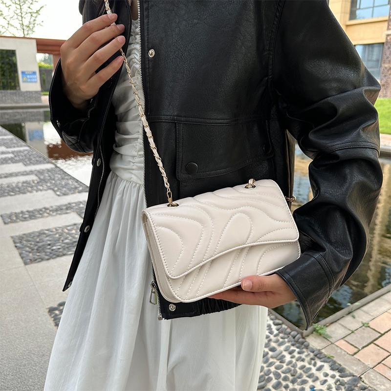 Chic Pu Leather Small Square Bag For Women Stylish Shoulder Crossbody Purse 2024 Fall Winter Collection