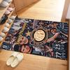 Inter Milan Customize Text Floor Rug Office Rug Suitable for Foyer Game Room Hallway Dormitory Antislip Carpet Decorate Offices Best for Christmas
