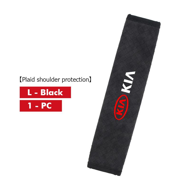 YQOF3 Leather Car Seat Belt Shoulder Pad Shoulder Strap Protection Pad For KIA Cerato Soul Venga Forte Spectra Sedona Niro Cadenza