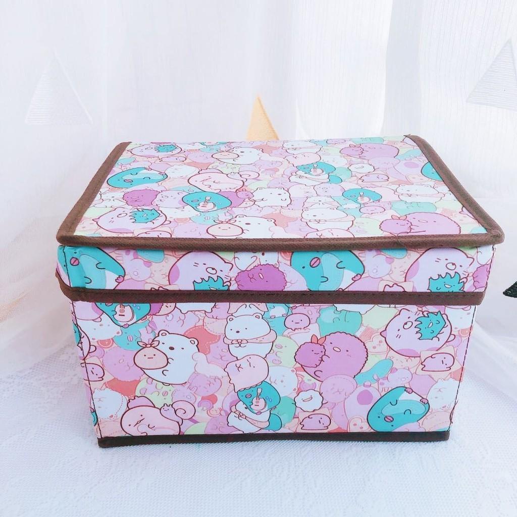 Cartoon Fabric Storage Organizer With Hello Kitty Kuromi Print Design For Living Room And Dorm Use