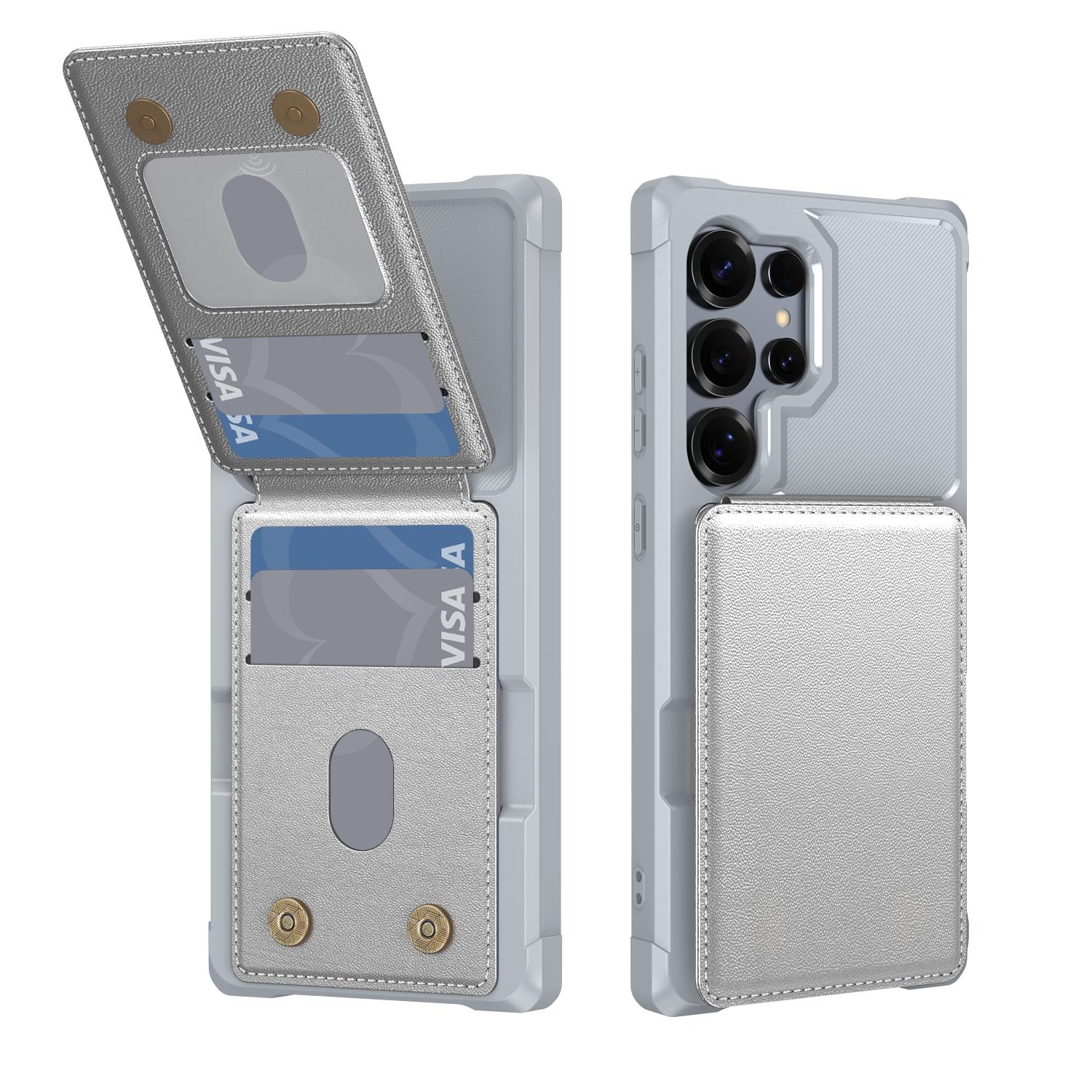 

For Samsung Galaxy S25 Ultra Case with Card Slot Kickstand PU Leather + TPU Phone Cover