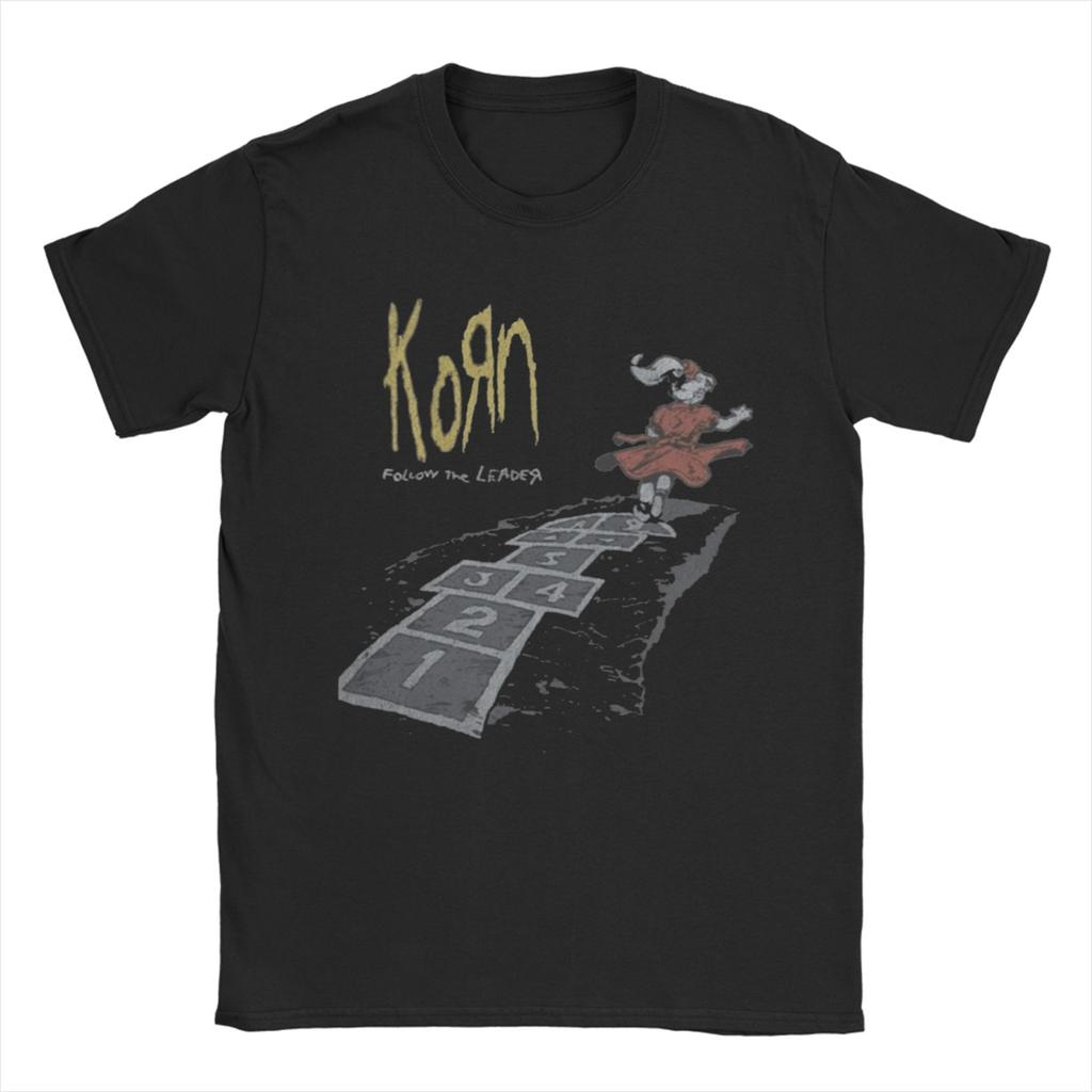 Korn Stoffpuppe T-Shirt Sommer Hip Hop T-Shirts Herren 100% Baumwolle Rundhals Große Größen 5XL T-Shirts Kurzarm Y2K Lustiges T-Shirt