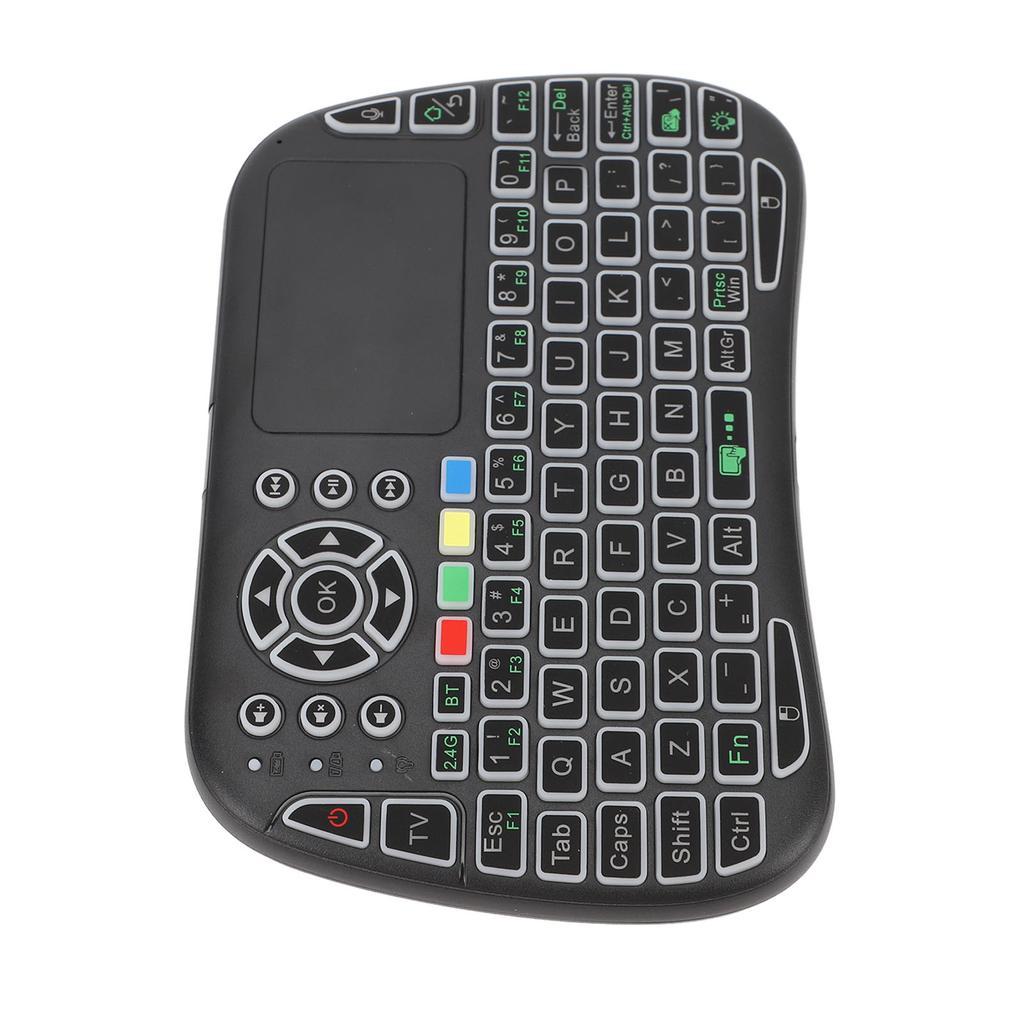 Mini Wireless Keyboard Handheld Remote Control Touchpad Fast Typing with RGB Backlight for Android TV Box