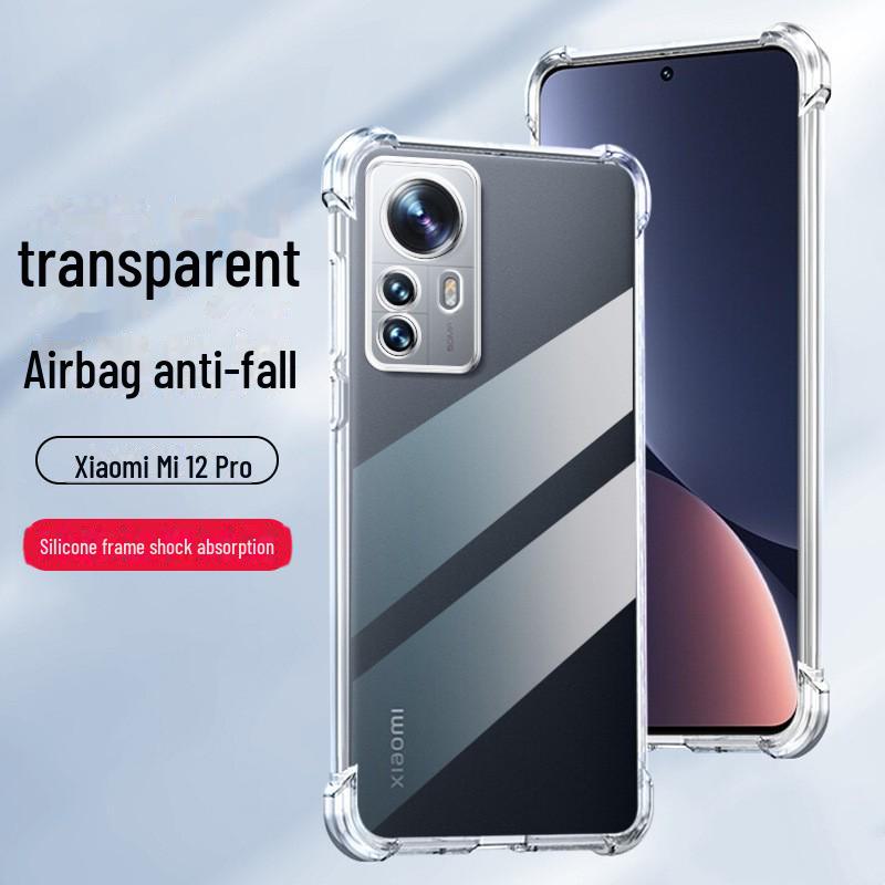 

Силиконовый чехол Airbag Anti-Fall для Xiaomi 14 Pro - прозрачный защитный чехол для 12S Ultra, 13 и 10S Xiaomi 13 Pro
