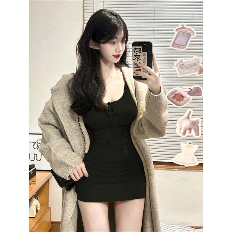 Fashionable, Chic, Sexy, Pure and Alluring Style Slip Dress for Women, New Summer Slimming Niche Hip-hugging Short Skirt