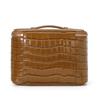 Aidani Genuine Leather Crocodile Pattern Mini Square Bag, Large-Capacity Handheld Makeup Bag, Women's Storage Handbag