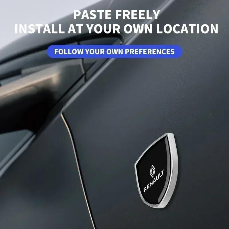 Poklice 3D kovový štít Znak Nálepky na okno karoserie boční znaky pro Renault Captur Megane Clio Arkana Line Koleos Kwid Duste
