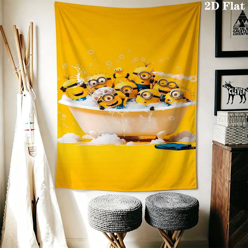 Minions Bath Bedding 1 Duvet Cover 2 Pillowcase Without Core Christmas Birthday Gift Bedding Set Soft And Comfortable Bedding