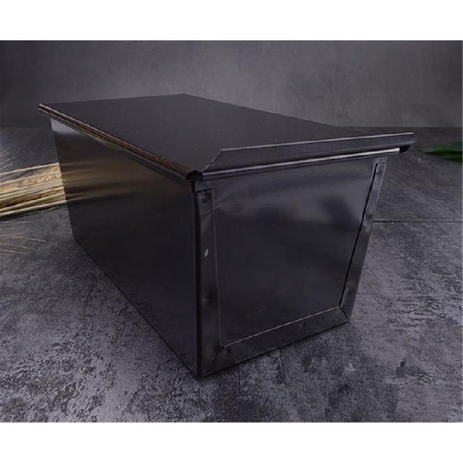 Black Non-Stick Bread Loaf Meatloaf Pan Box With Lid Iron Toast Mold Kitchen Bakeware Bread Loaf Pate Toast Cakes Baking
