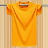 100% Cotton Summer T-Shirt for Men – Loose Fit, Breathable Solid Color Tee for Outdoor Sports and Fitness Exercise