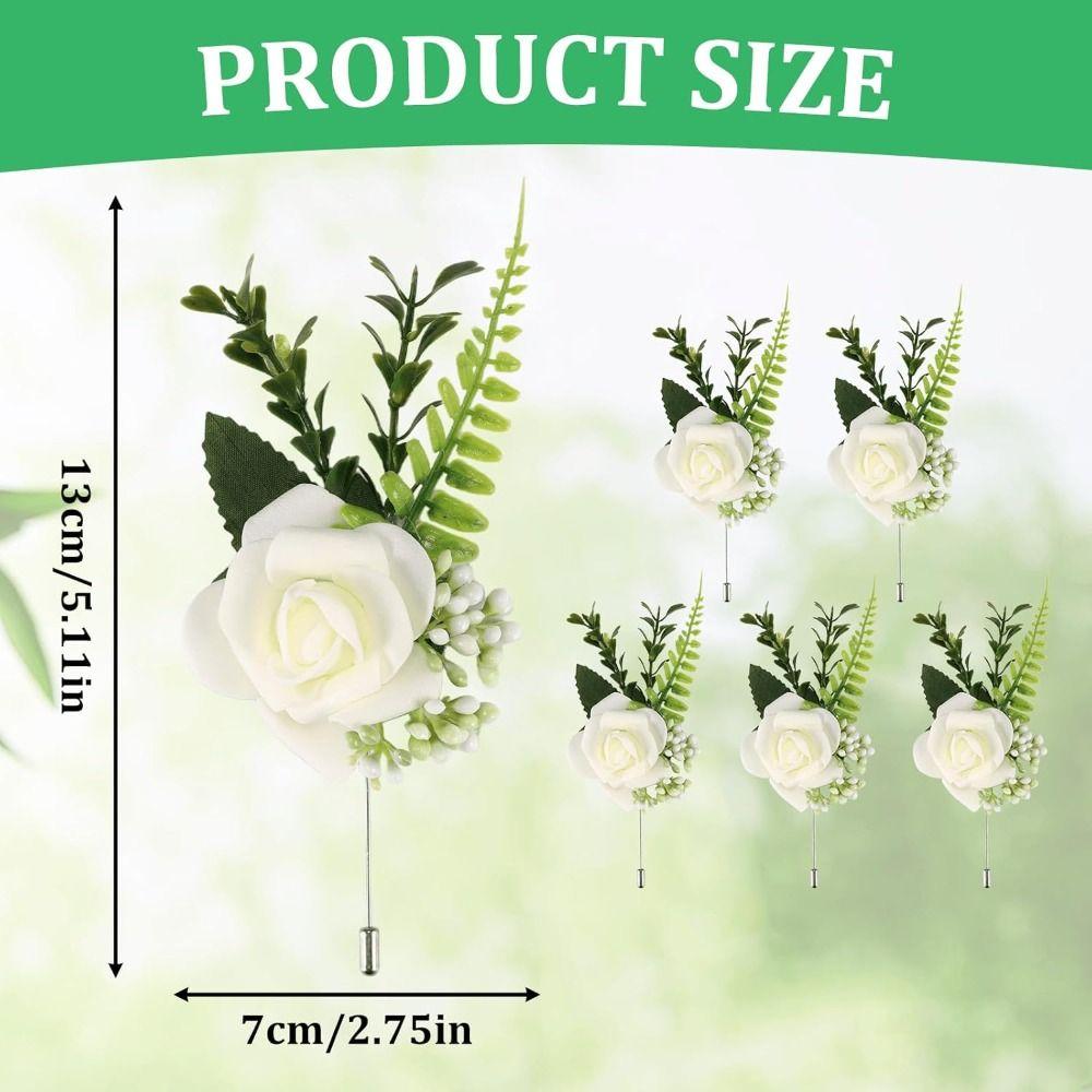 Artificial Wedding Boutonniere Party Decoration Flower Buttonhole Corsage  Wedding Accessories