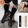 3 Paar Herren Seidensocken Lang Business Dünn Nylon Rutschfest Atmungsaktiv Hoher Schaft Unter Knie Wade Formelle Kleidung Socken Gentleman