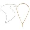 Sturdy Alloy Crosses Pendant Necklace Minimalist Elegant Color Jewelry Accessory for Men and Women Fashion Choker Gifts