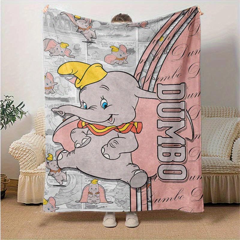 1pc. Dumbo Elephant Cartoon Print Blanket, Home, Office, Outdoor Gift for Kids and Adults
