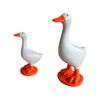 Magnetic Goose Key Holder Cute Resin Goose Figurine with Strong Magnet Beak Funny Animal Desk Ornament for Home Office Table Decor