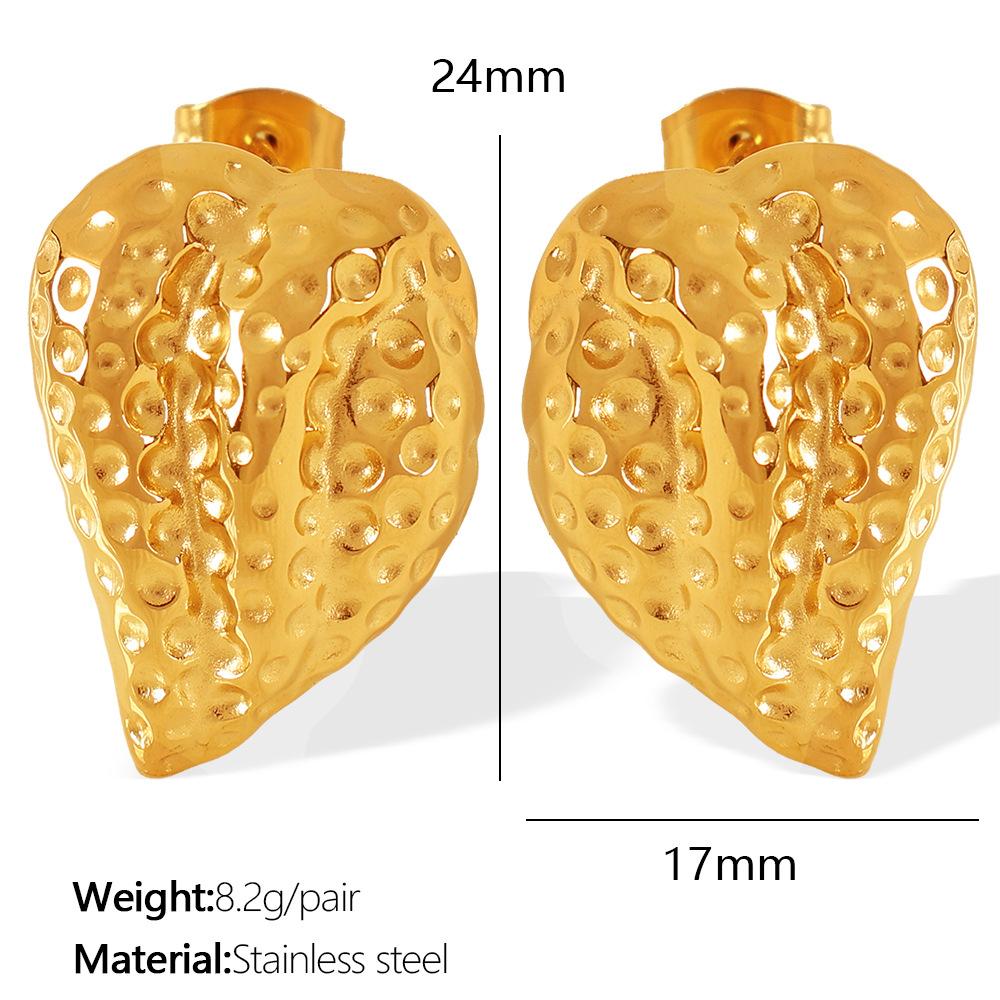 Retro Style Twisted Corrugated Asymmetrical Earrings Design Sense Unique Personality Simple Cold Wind Stud Earrings