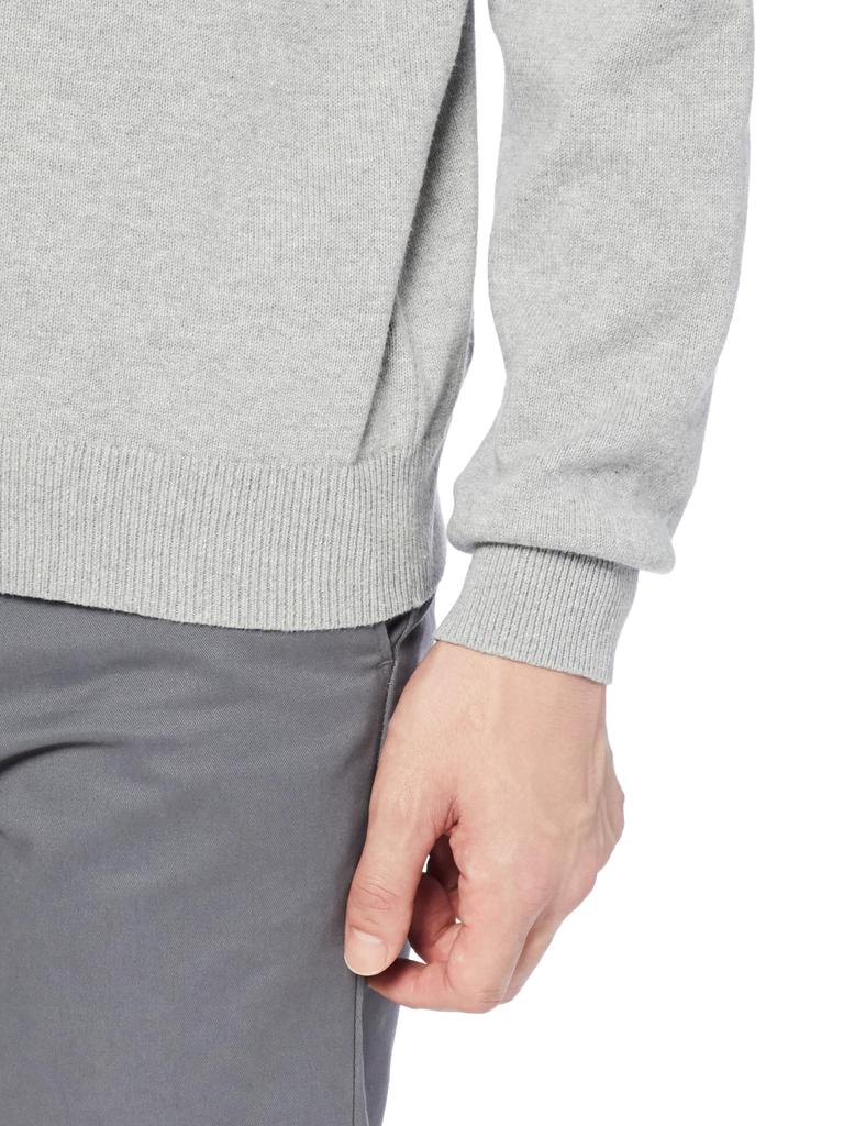 [Amazon Essentials] Pullover Knit V-Neck Men's Heather Light Gray L