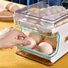 2-stufiger automatischer rollender Eierhalter Platzsparender rollender Eierspender Aufbewahrungsbox für frische Eier für Küchen Kühlschrank