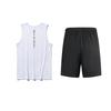 Li-Ning Solid Color Quick-Dry Breathable Vest With Brand Logo Print And Five-Point Shorts Casual Sports Set Unisex Sports Set YVSV031-2+YKSV115-1