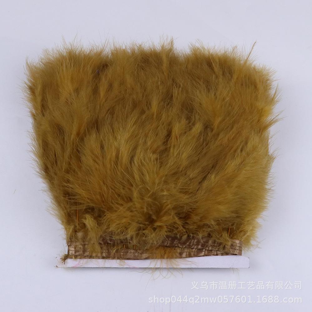 10-15Cm Pointed Tail Flannel Edge Wedding Home Arrangement Turkey Feather Cloth Belt Diy Dress Skirt Accessories