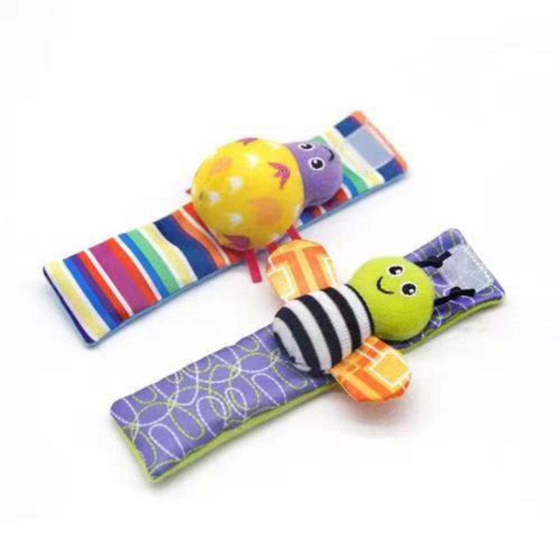 Baby Wrist Strap Socks Hand Rattle Cartoon Plush Baby Watch Strap 0-3 Years Old Baby Toy Plush