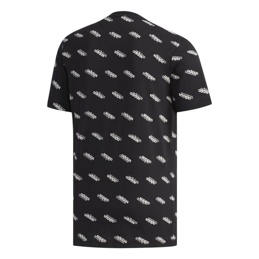 Adidas Favorites Series Letter Soft Round Neck Short Sleeve T-Shirt Men Tops Black White FM6022